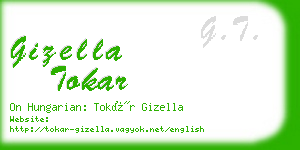 gizella tokar business card